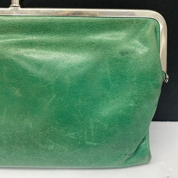 HOBO Lauren Green Bifold Leather Wallet - Picture 8 of 17